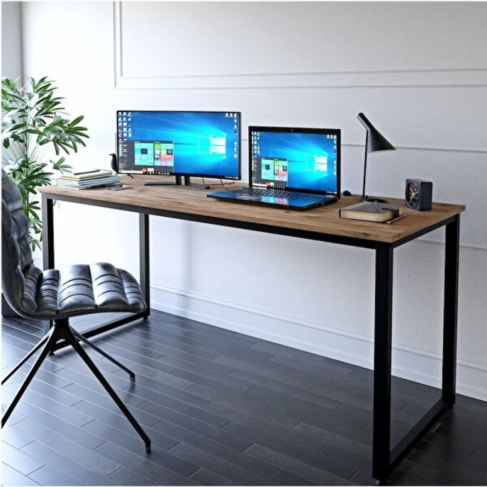 Abronya Çalışma Masası Metal Ayaklı Ahşaplı Mutfak Masası Yemek Masası Modeli Renk Sakremento 60X90 cm - Y: 73 cm D: 60 cm G: 90 cm - Sakramento Çalışma Masası Fiyatı