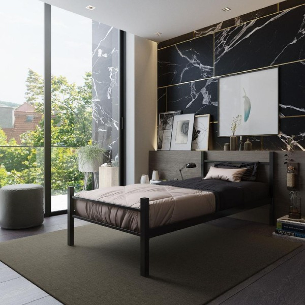 Abronya Çift Kişilik Karyola Demir Ranza Yatak Altlığı 90X200 - Siyah - 90 x 200 cm Karyola Fiyatı