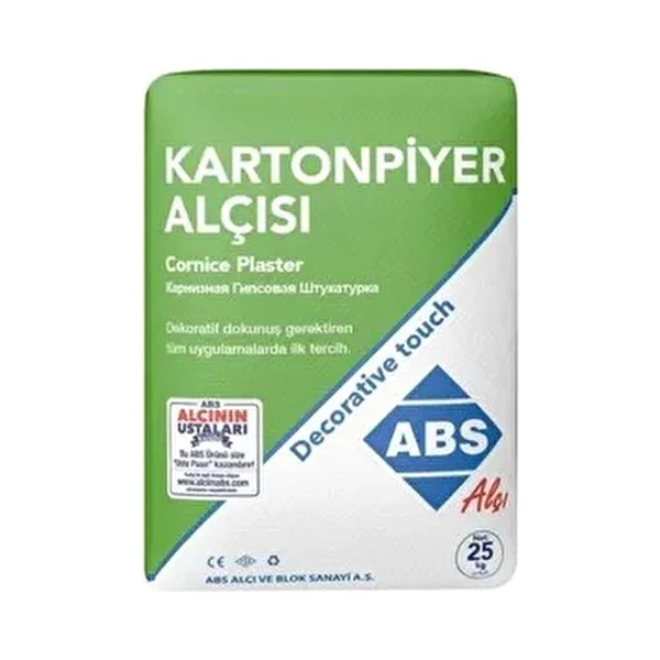ABS Çabuk Donan Alçı 3 kg Beyaz Kartonpiyer Alçısı Pürüzsüz Yüzey İçin Hızlı Kuruyan Diğer Fiyatı