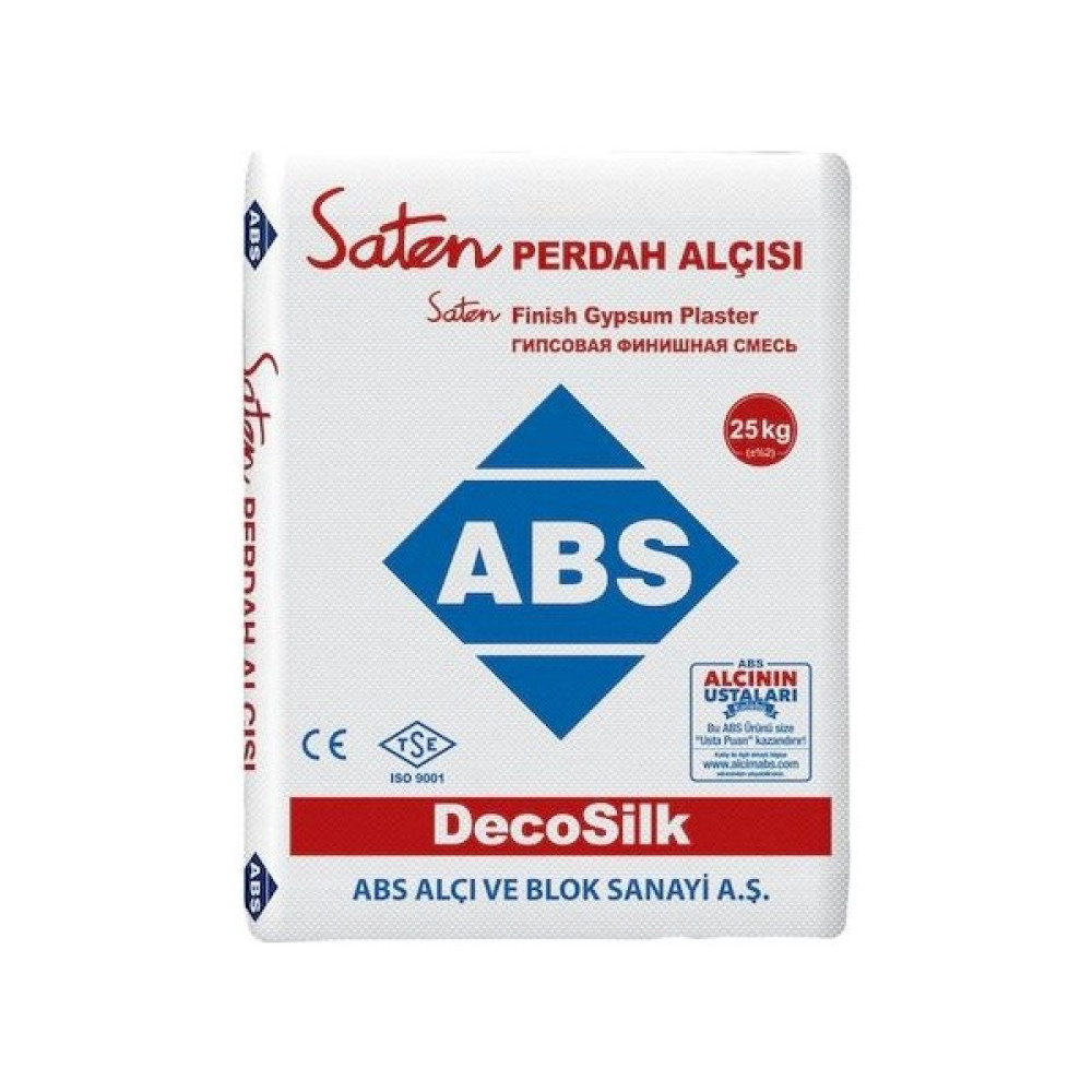 Abs Saten Alçı 25 kg Dış Cephe Yalıtım Malzemeleri Fiyatı