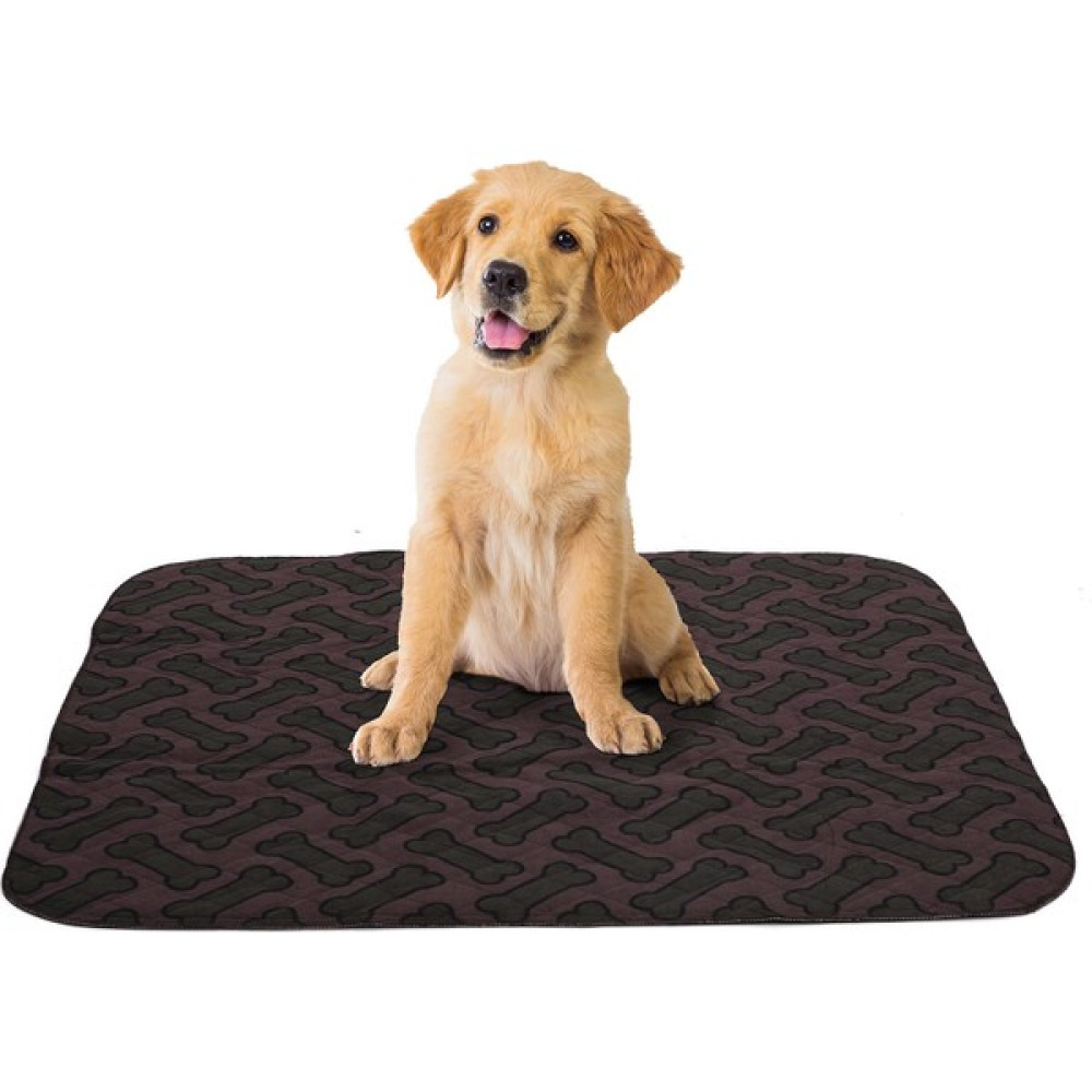 Abso 5 Katlı Yıkanabilir Emici Köpek Pedi Kahve Kemik Baskılı - 100 x 100 cm Evcil Hayvan Ürünleri Fiyatı