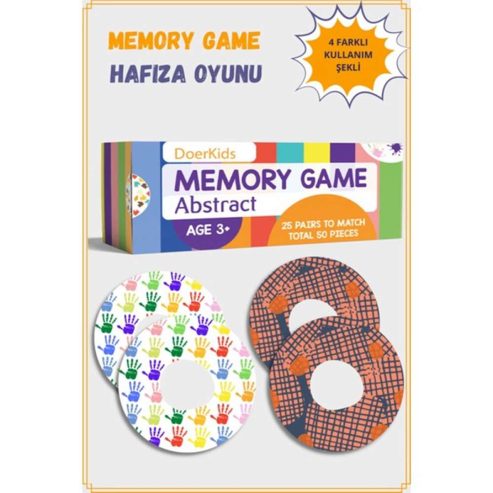 Abstract Memory Game - Eşleştirme Beceri Hafıza Oyunu - 4 Farklı Kullanım Çocuk Oyuncağı Fiyatı