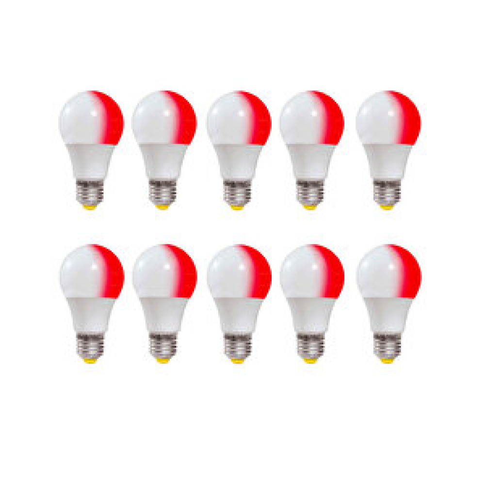 AC AYDINLATMA 10w+1w Gündüz Ve Gece Ampulü Beyaz - Kırmızı Işık 10 Adet Led Aydınlatmalar Fiyatı