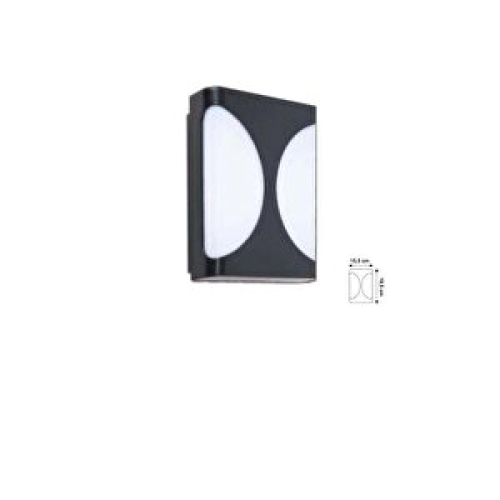 AC AYDINLATMA 30w Telesto Led Armatür Siyah Kasa Beyaz Işık Dış Mekan Aydınlatma Fiyatı