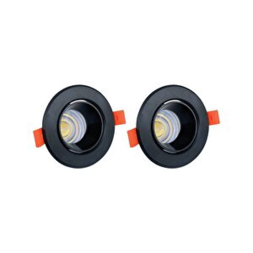 AC AYDINLATMA Yuvarlak Siyah Kasa Tak Çalıştır Led Spot Lamba - 2 Adet Gün Işığı Spot Fiyatı