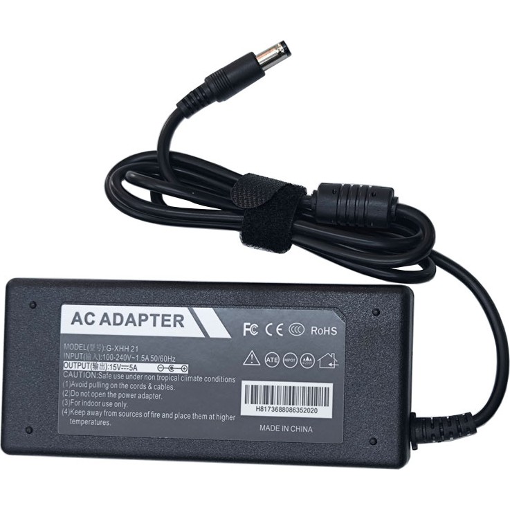 Ac-Dc 15V 5A Adaptör 5.5mm*2.5mm Standart Uçlu Adaptör - Siyah - 10 SSD / Solid State Drive Fiyatı
