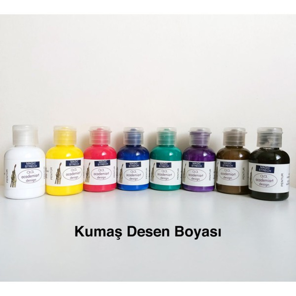 Academi Art Design Magic Strech Kumaş Desen Boyası 30ML Set Kumaş Boyası Fiyatı