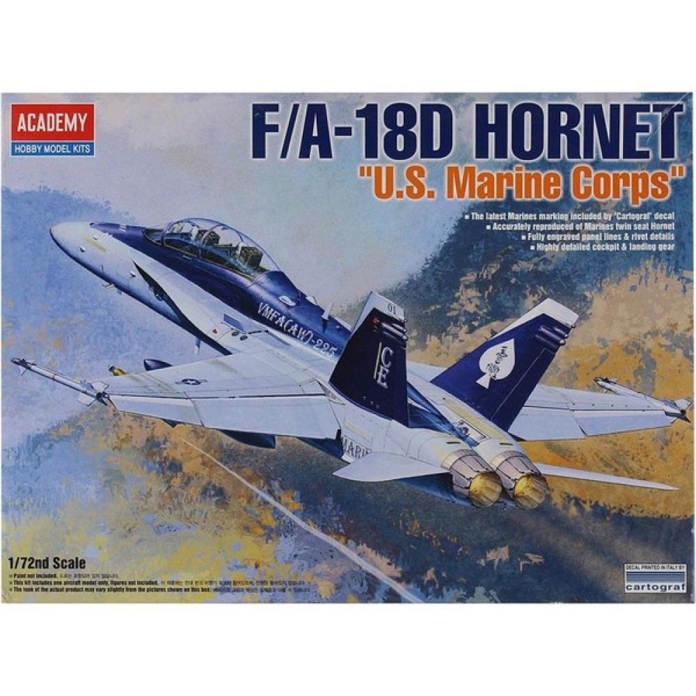 Academy 12422 1/72 Ölçek, F/a 18D Hornet (Amerikan Deniz Kuvvaetleri) Savaş Uçağı, Plastik Model Kiti Oto Boyaları Fiyatı