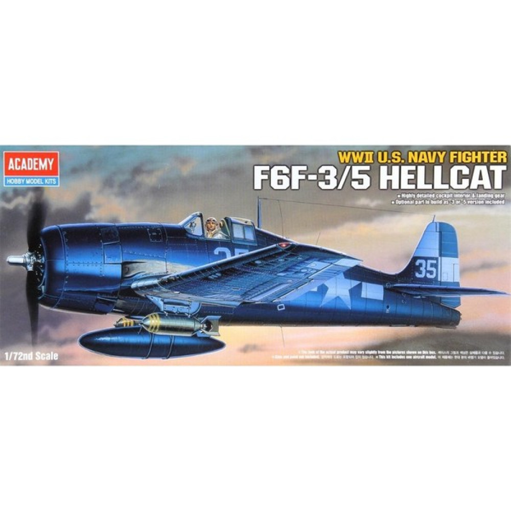 Academy 12481 1/72 Ölçek, Grumman F6F-3/5 Savaş Uçağı, Plastik Model Kiti Oto Boyaları Fiyatı