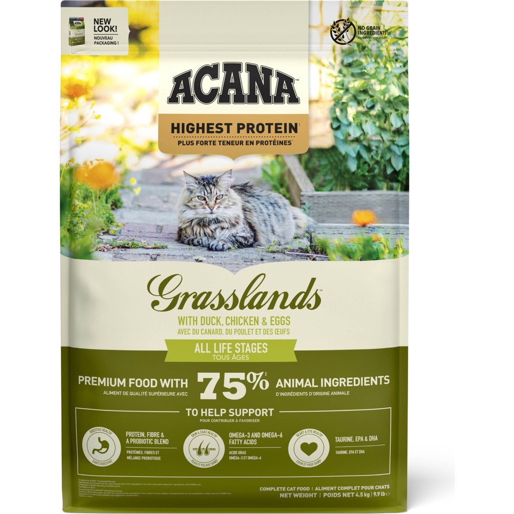 ACANA Grasslands Kedi Maması 4.5kg - Tüm ırk ve yaşam evreleri için Evcil Hayvan Ürünleri Fiyatı