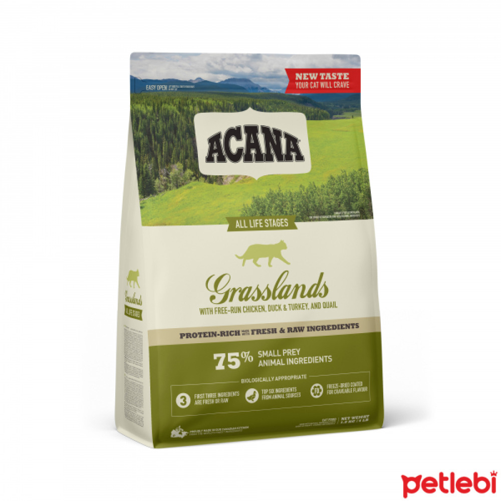 Acana Grasslands Ördekli ve Tavuklu Tahılsız Kedi Maması 1,8kg Evcil Hayvan Ürünleri Fiyatı