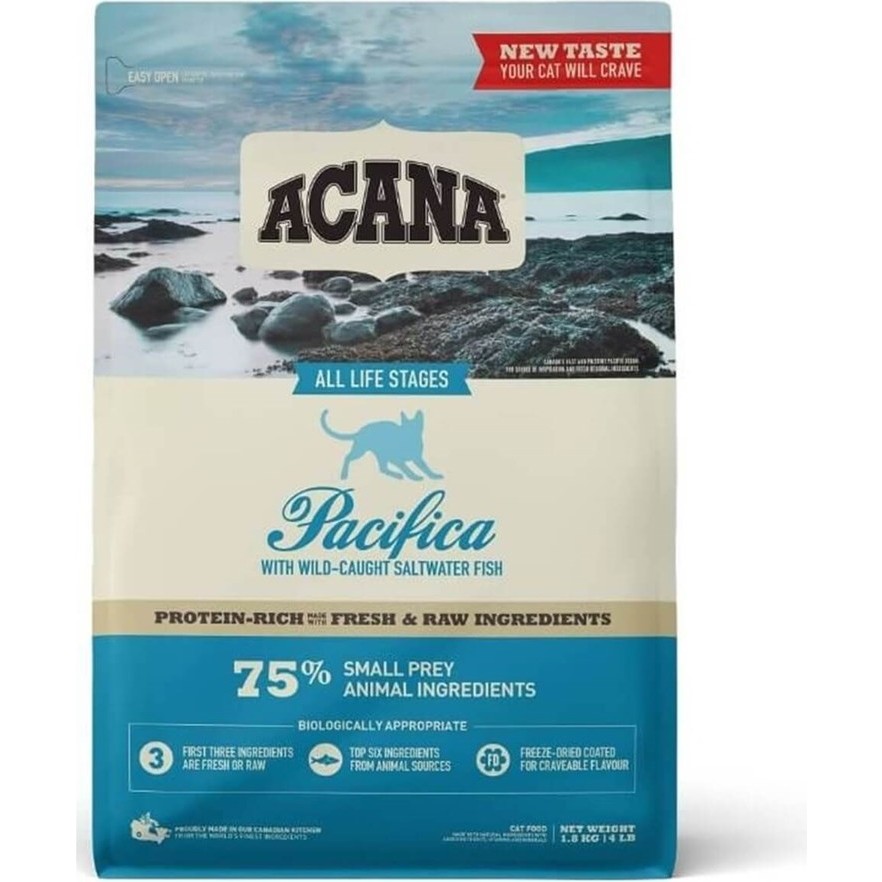 ACANA Pacifica Süper Premium Kedi Maması 1.8kg Karışık Tat Tüm Irk ve Yaşam Evreleri İçin Evcil Hayvan Ürünleri Fiyatı