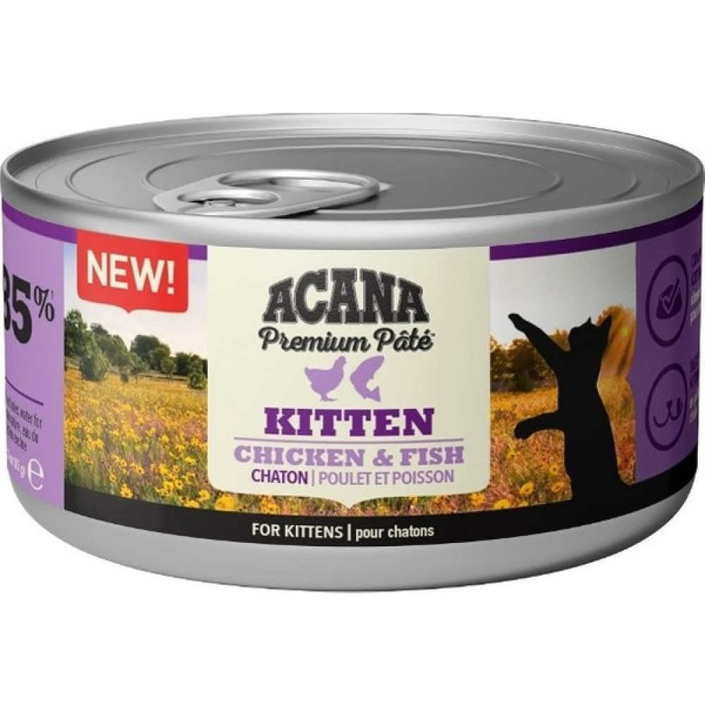 Acana Premium Pate (Ezme) Tavuklu ve Balıklı Yavru Kedi Konservesi 85 gr x 3 Adet Evcil Hayvan Ürünleri Fiyatı