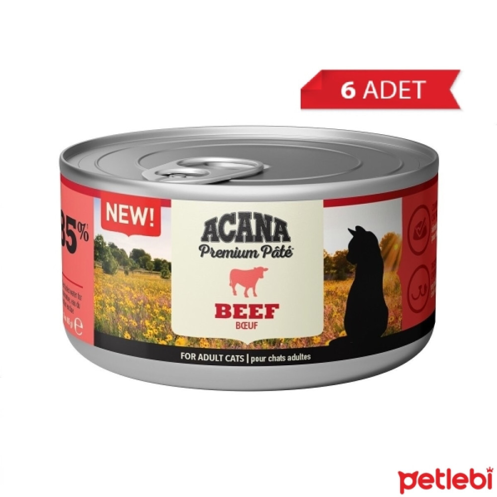 Acana Premium Pate Sığır Etli Ezme Yetişkin Kedi Konservesi 85gr (6 Adet) Evcil Hayvan Ürünleri Fiyatı