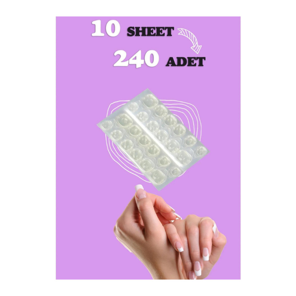 AcarlarTicaret 240 Adet Takma Tırnak Yapıştırıcı Protez Yapıştırıcı Jel Sticker Tak Çıkar Yapıştırma Bandı Makyaj Ürünleri Fiyatı