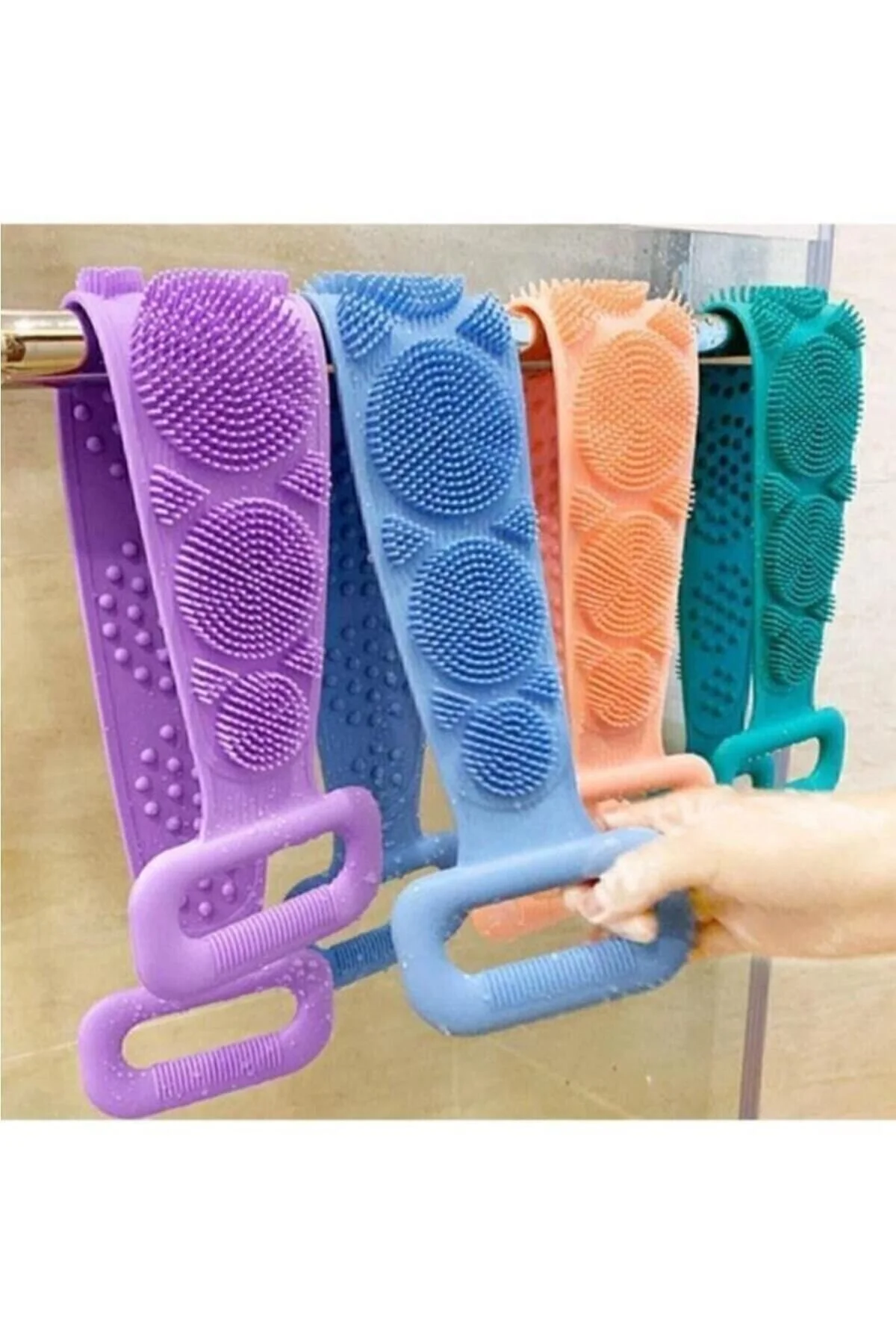 Acassia Home Çift Taraflı Banyo Sırt Kesesi Silikon Duş Lifi Fırçası 70 Cm" Vücut Bakımı Fiyatı
