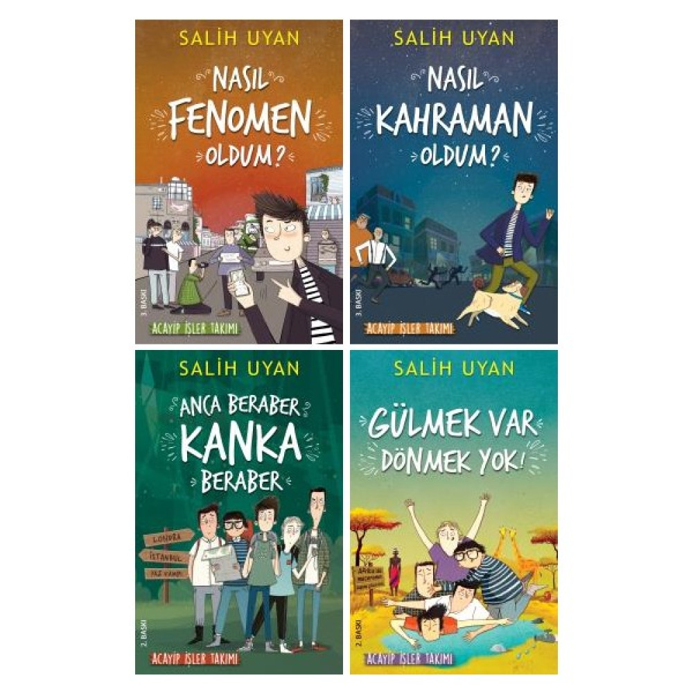Acayip Işler Takım Serisi 4 Kitap / Salih Uyan / Nasıl Fenomen Oldum - Nasıl Kahraman Oldum - Anca Beraber Kanka Beraber - Gülmek Var Dönmek Yok Diğer Fiyatı
