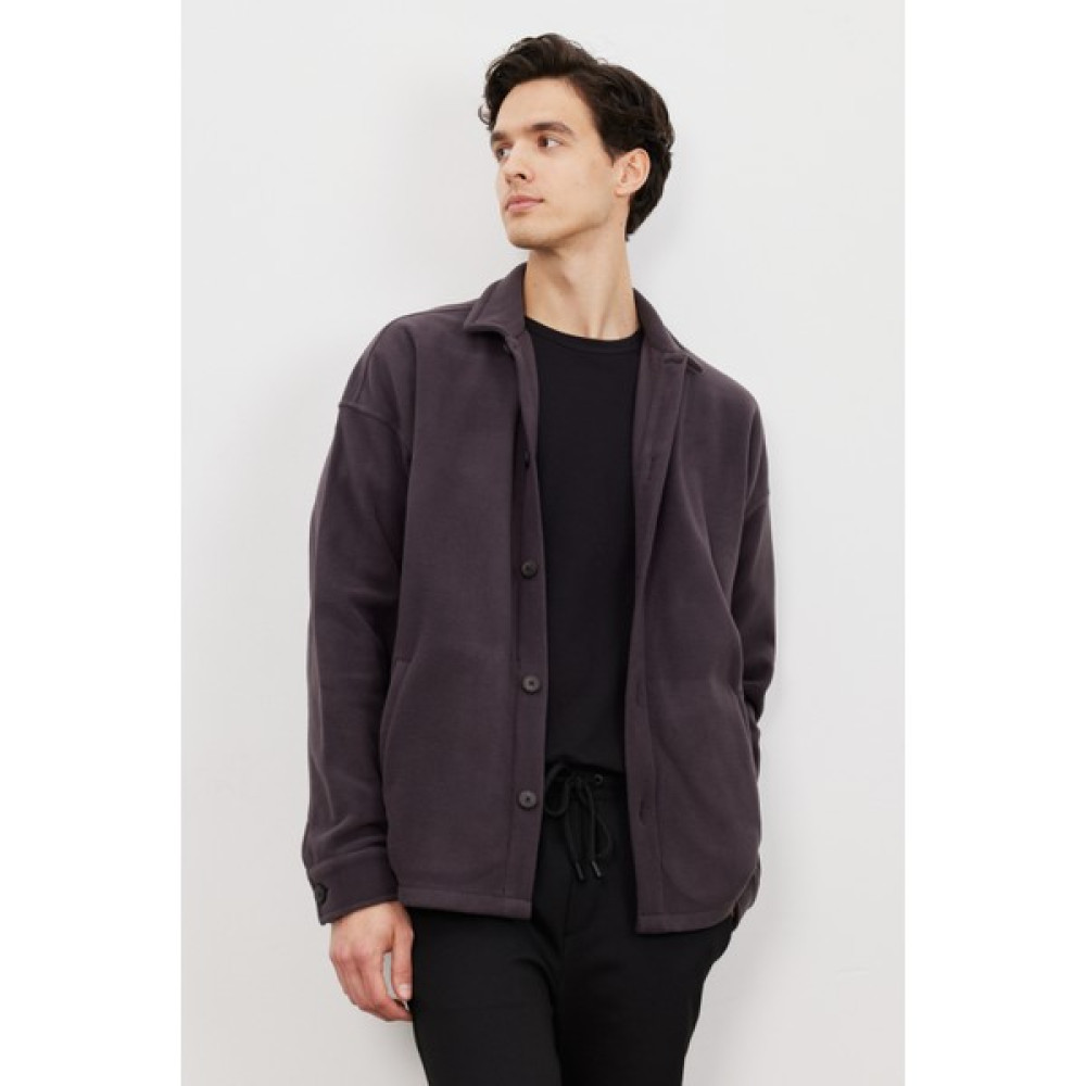 AC&Co / Altınyıldız Classics Erkek Antrasit Oversize Bol Kesim Klasik Yaka Tüylenme Yapmayan Kışlık Rahat Polar Gömlek Erkek Sweatshirt Fiyatı