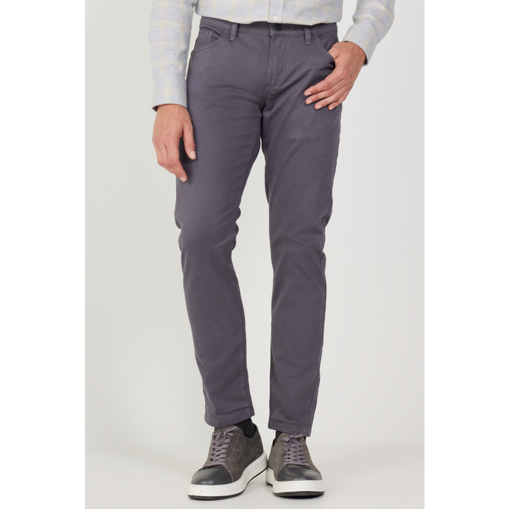 AC&Co / Altınyıldız Classics Erkek Antrasit Slim Fit Dar Kesim 5 Cep Pamuklu Kanvas Esnek Chino Pantolon 54 Beden Kadın Pantolon Fiyatı