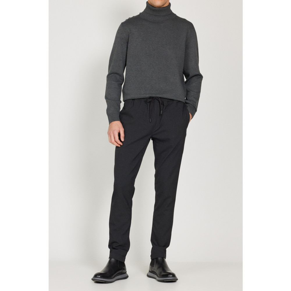 AC&Co / Altınyıldız Classics Erkek Antrasit Slim Fit Rahat Kesim Beli Bağlamalı Yan Cepli Jogger Pantolon 54 Beden Kadın Pantolon Fiyatı