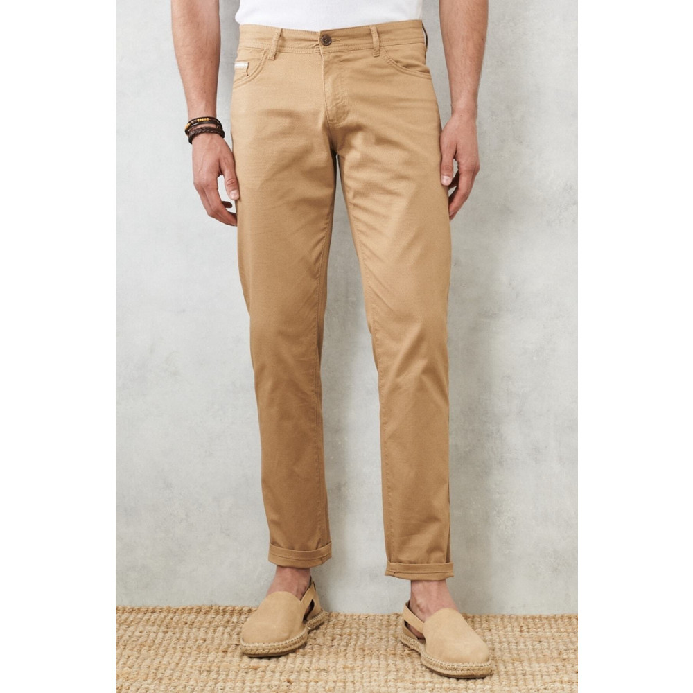 AC&Co / Altınyıldız Classics Erkek Camel Slim Fit Dar Kesim 5 Cep Esnek Chino Pantolon 60 Beden Kadın Pantolon Fiyatı