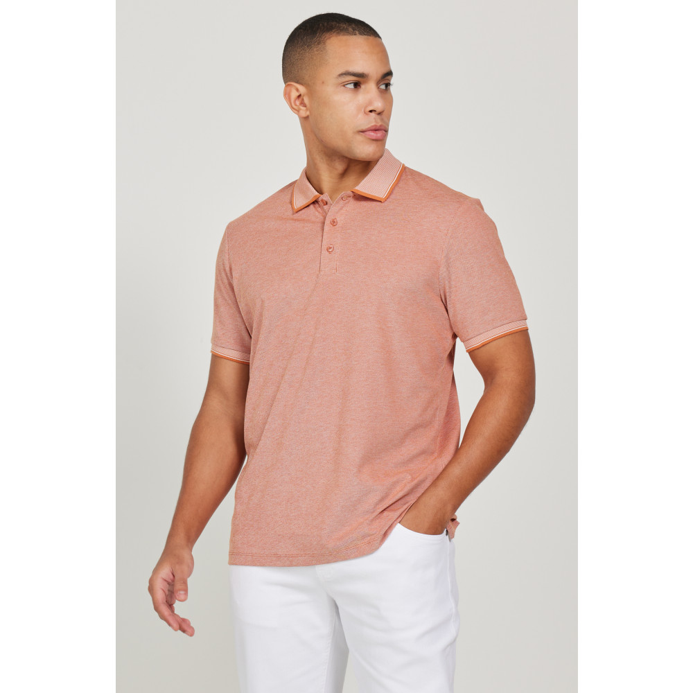 AC&Co / Altınyıldız Classics Erkek Çekmeyen Pamuklu Kumaş Slim Fit Dar Kesim Kiremit-Bej Kıvrılmaz Polo Yaka Tişört L Beden Erkek T-shirt Fiyatı