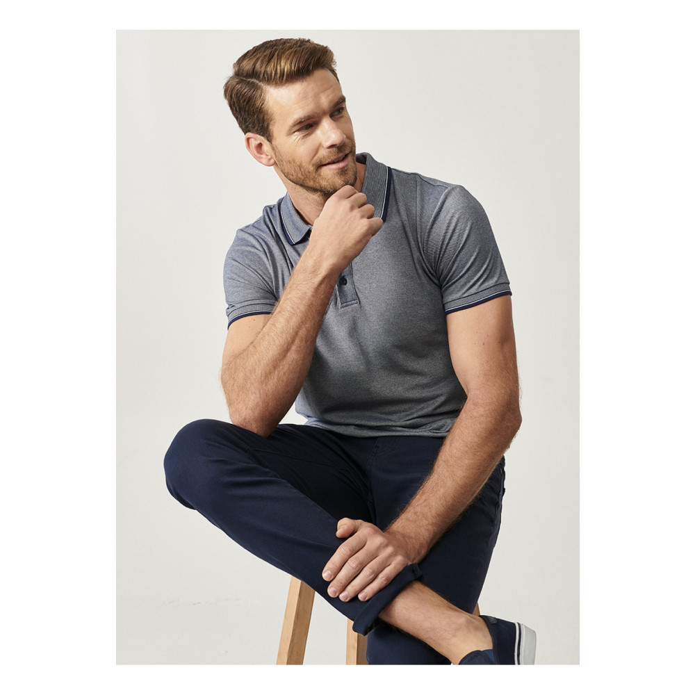 AC&Co / Altınyıldız Classics Erkek Çekmeyen Pamuklu Kumaş Slim Fit Dar Kesim Lacivert Kıvrılmaz Polo Yaka Tişört L Beden Erkek T-shirt Fiyatı
