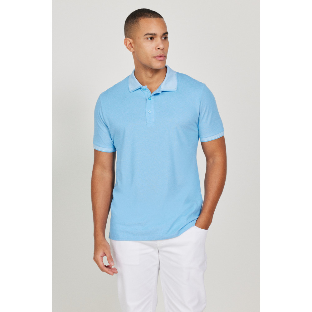 AC&Co / Altınyıldız Classics Erkek Çekmeyen Pamuklu Kumaş Slim Fit Dar Kesim Mavi Kıvrılmaz Polo Yaka Tişört XXL Beden Erkek T-shirt Fiyatı