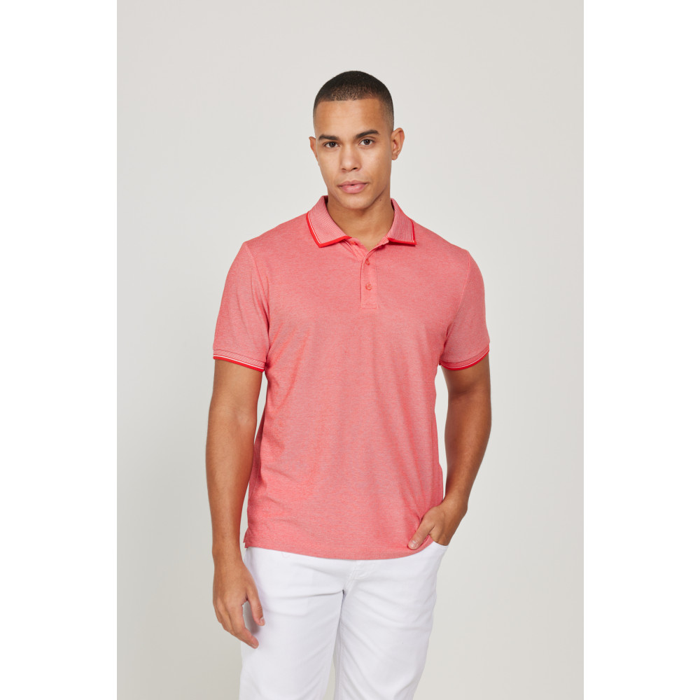 AC&Co / Altınyıldız Classics Erkek Çekmeyen Pamuklu Kumaş Slim Fit Dar Kesim Narçiçeği-Beyaz Kıvrılmaz Polo Yaka Tişört S Beden Erkek T-shirt Fiyatı