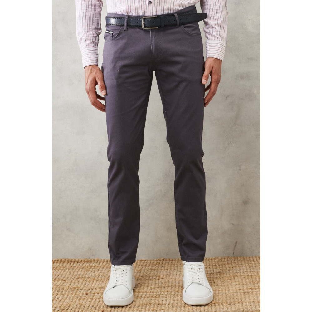 AC&Co / Altınyıldız Classics Erkek Füme Slim Fit Dar Kesim 5 Cep Esnek Chino Pantolon 50 Beden Kadın Pantolon Fiyatı