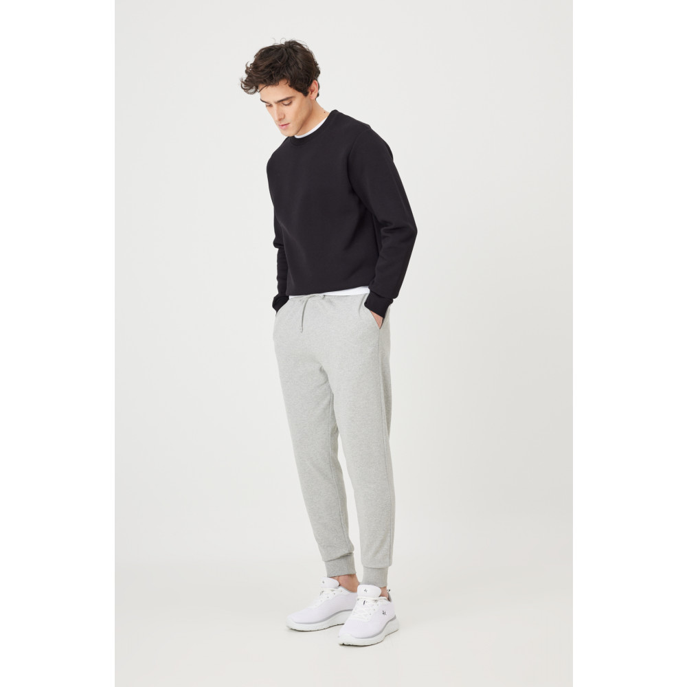 AC&Co / Altınyıldız Classics Erkek Gri Melanj Standart Fit Normal Kesim 2 İplik Cepli Rahat Recycle Pamuklu Jogger Eşofman Altı 2XL Beden Kadın Eşofman Fiyatı