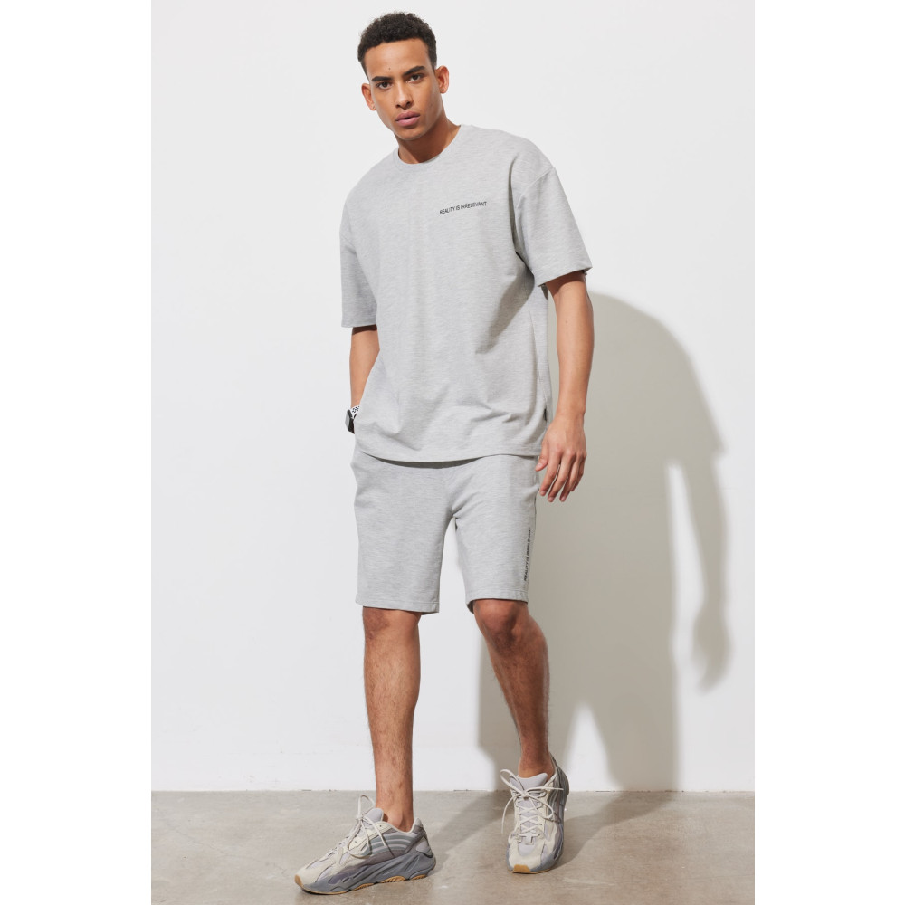 AC&Co / Altınyıldız Classics Erkek Gri Melanj Standart Fit Normal Kesim Pamuklu Rahat Örme Şort XXL Beden Erkek Şort Fiyatı