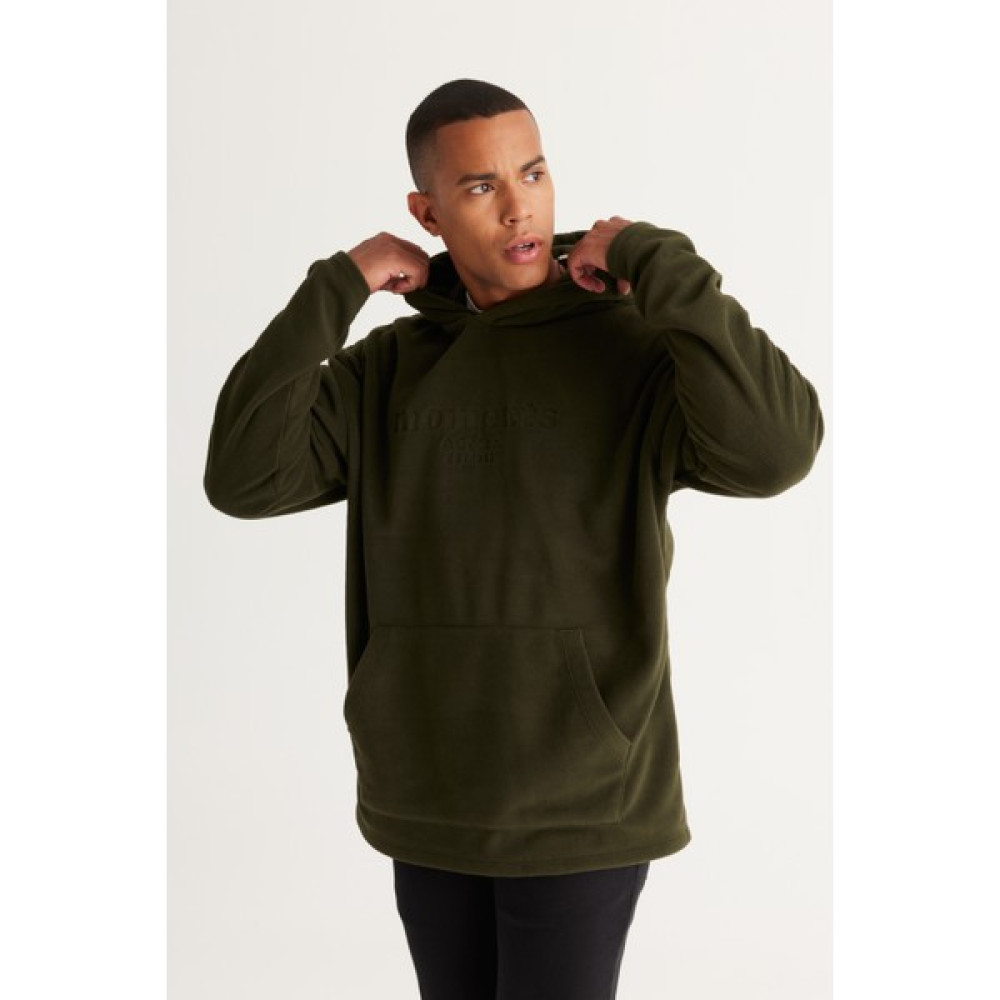 AC&Co / Altınyıldız Classics Erkek Haki Oversize Bol Kesim Kapüşonlu Polar Erkek Sweatshirt Fiyatı