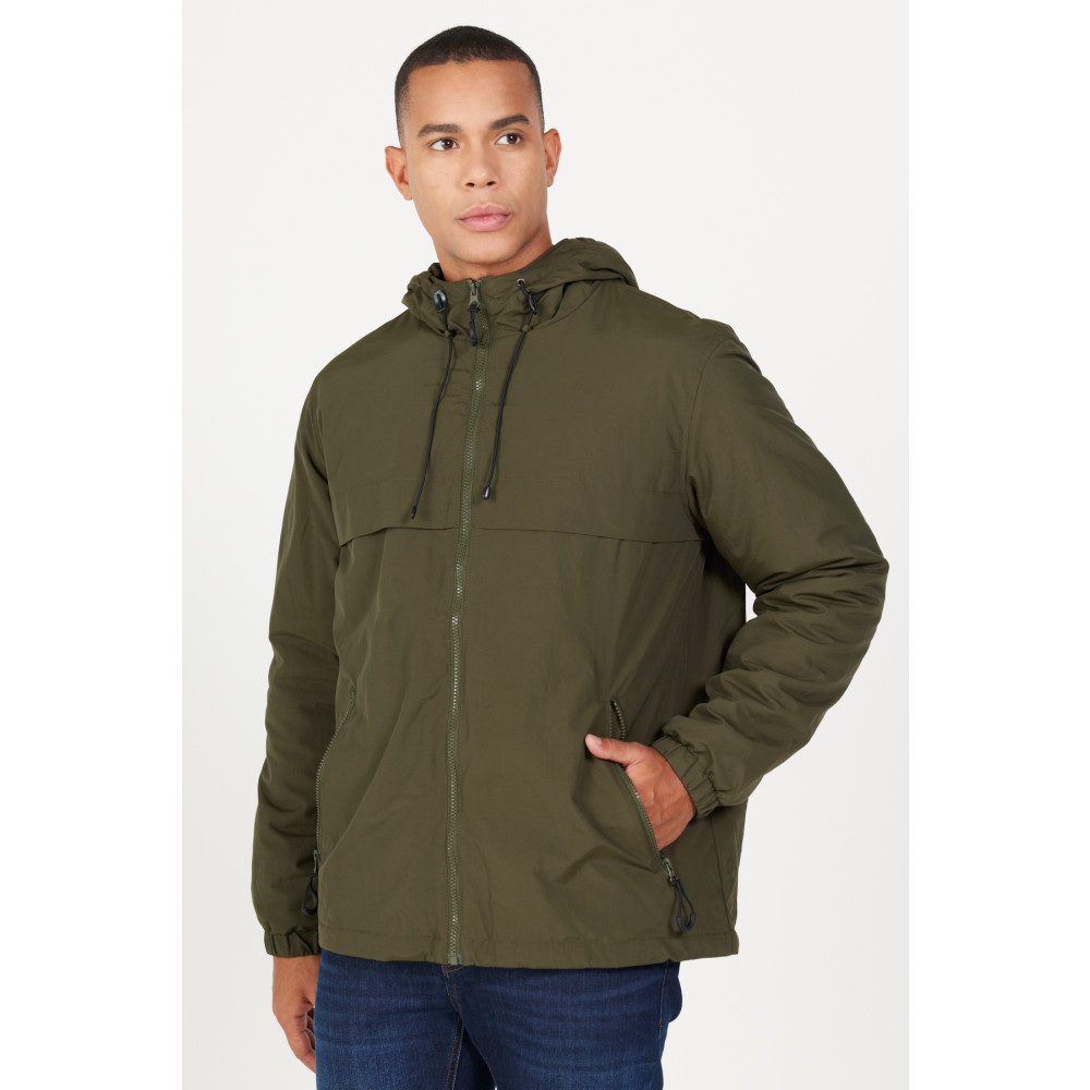 AC&Co / Altınyıldız Classics Erkek Haki Standart Fit Normal Kesim Kapüşonlu Yan Cepli Mont 2XL Beden Bayan Mont Fiyatı