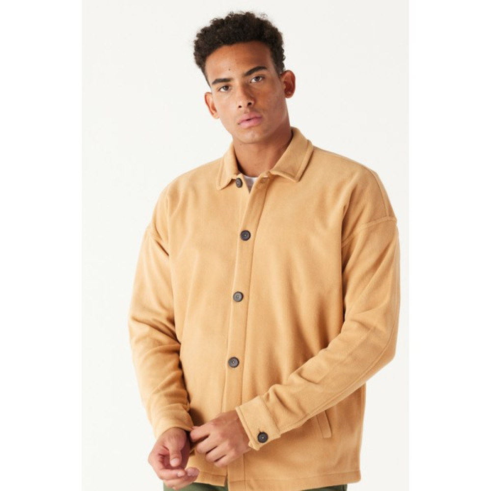 AC&Co / Altınyıldız Classics Erkek Karamel Oversize Bol Kesim Klasik Yaka Tüylenme Yapmayan Kışlık Rahat Polar Gömlek Erkek Sweatshirt Fiyatı