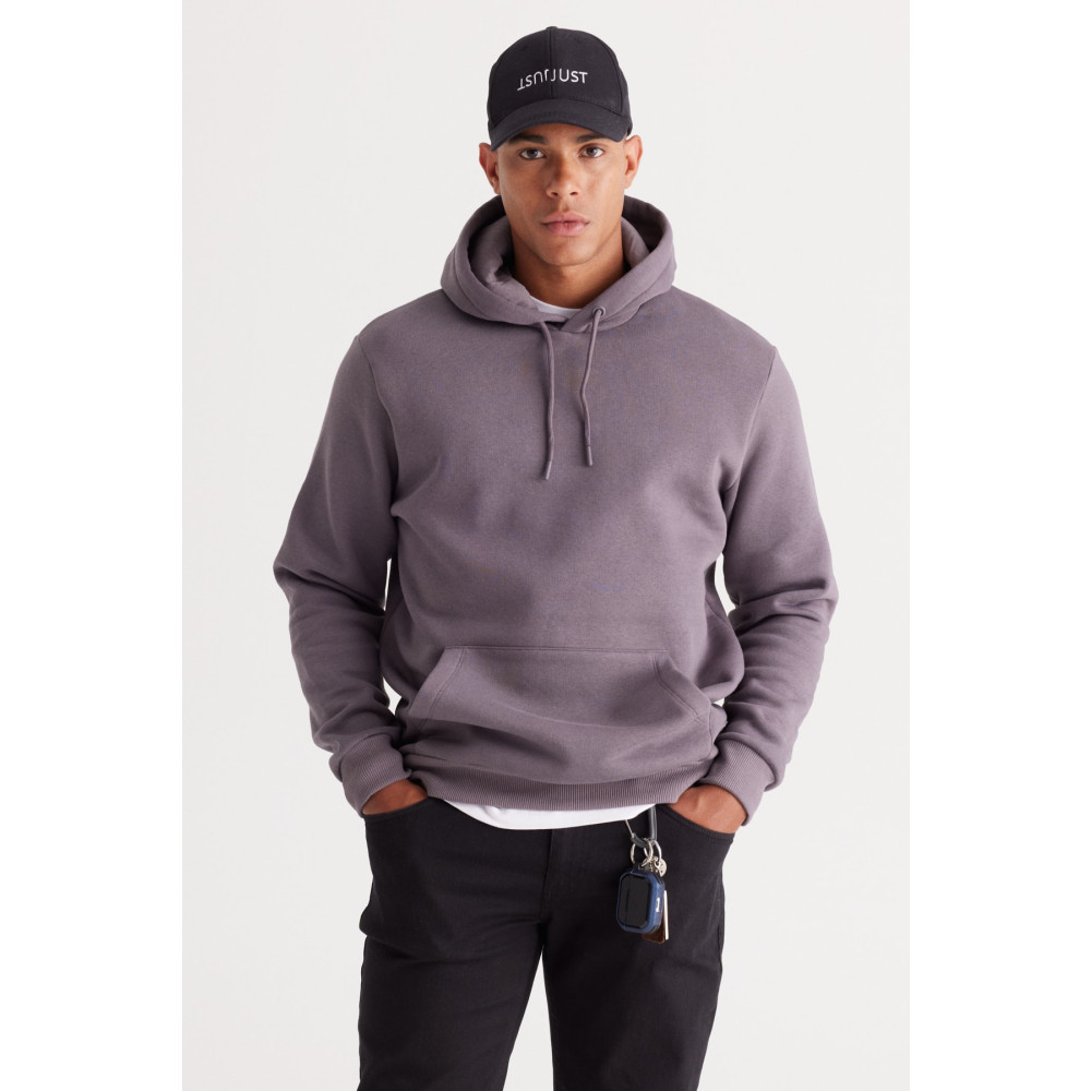 AC&Co / Altınyıldız Classics Erkek Koyu Gri Standart Fit Içi Polarlı 3 Iplik Kapüşonlu Kanguru Cepli Pamuklu Sweatshirt XL Beden Bayan Sweatshirt Fiyatı