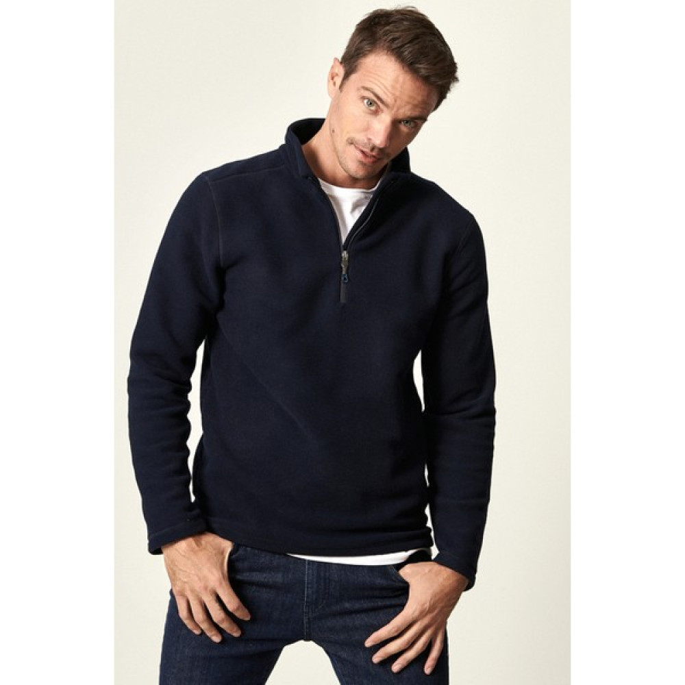 AC&Co / Altınyıldız Classics Erkek Lacivert Anti-pilling Tüylenme Yapmayan Standart Fit Bato Yaka Soğuk Geçirmez Polar Sweatshirt Erkek Sweatshirt Fiyatı