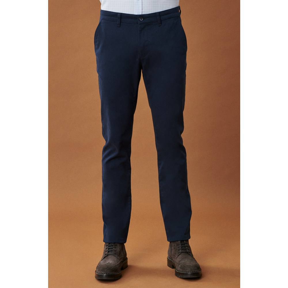 AC&Co / Altınyıldız Classics Erkek Lacivert Kanvas Slim Fit Dar Kesim Yan Cep Esnek Chino Pantolon 52 Beden Kadın Pantolon Fiyatı