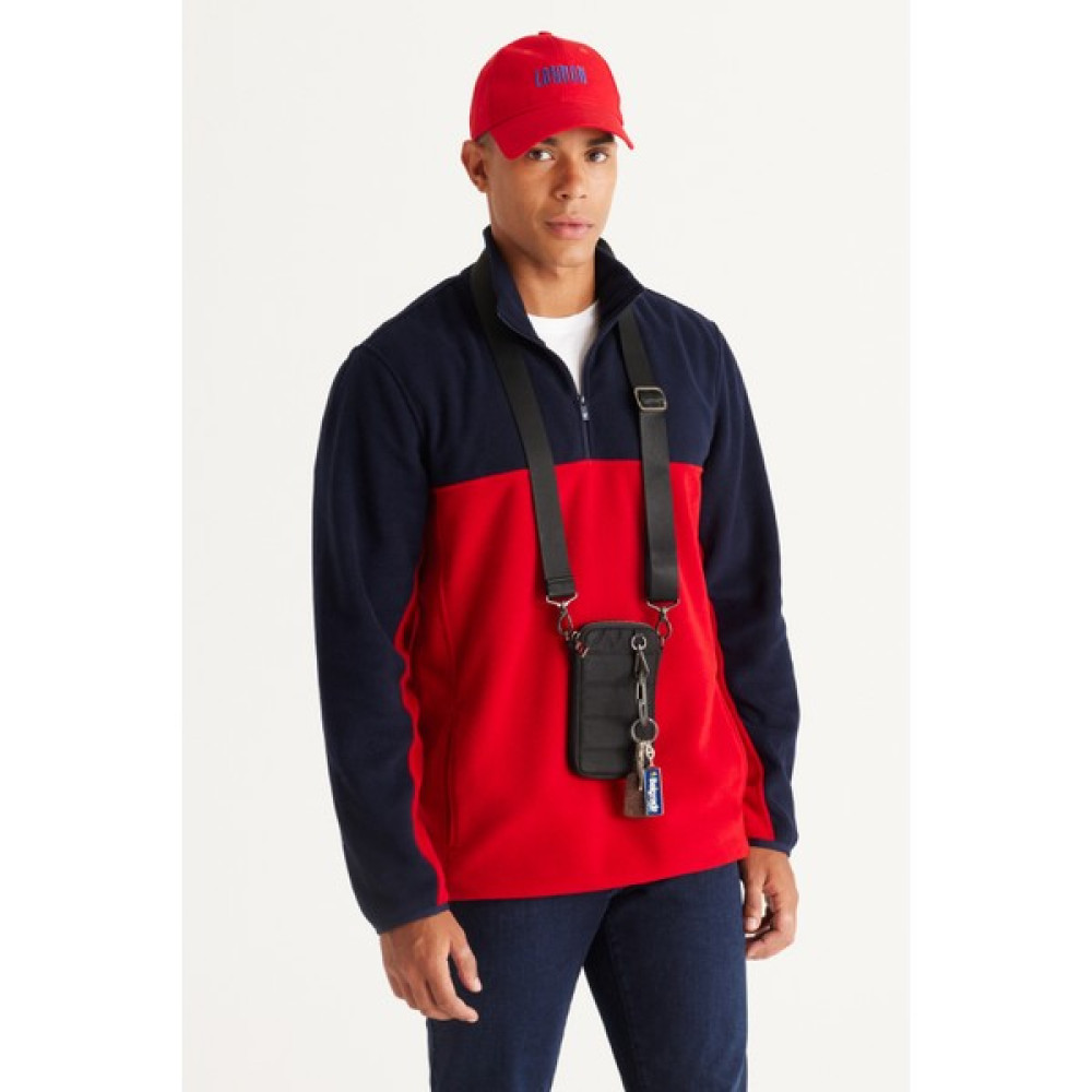 AC&Co / Altınyıldız Classics Erkek Lacivert-kırmızı Standart Fit Normal Kesim Günlük Rahat Çift Renkli Polar Spor Sweatshirt Erkek Sweatshirt Fiyatı
