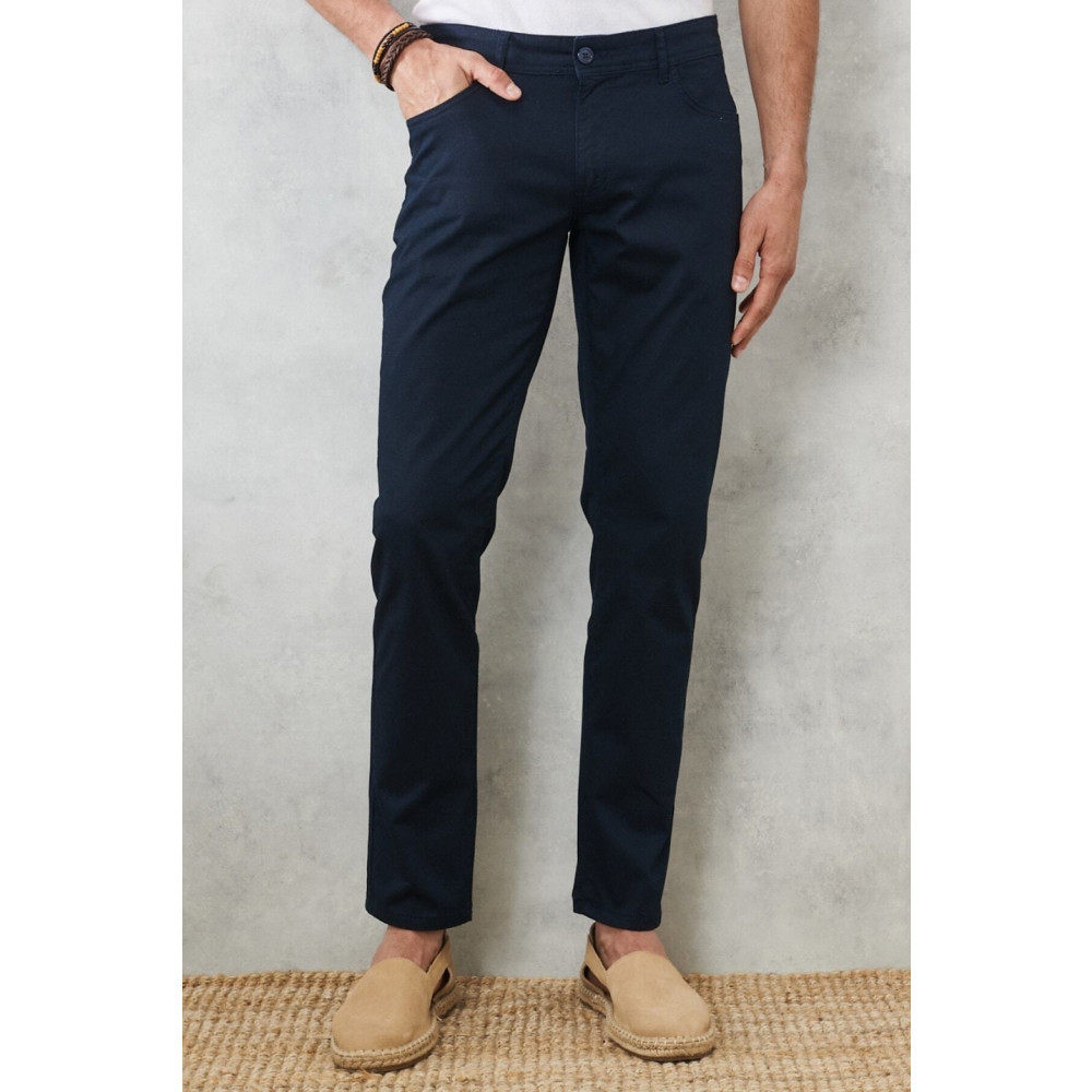 AC&Co / Altınyıldız Classics Erkek Lacivert Slim Fit Dar Kesim 5 Cep Esnek Chino Pantolon 46 Beden Kadın Pantolon Fiyatı
