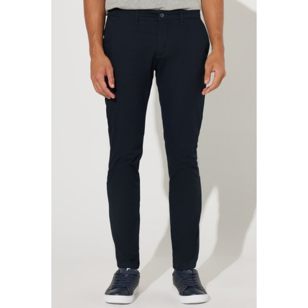 AC&Co / Altınyıldız Classics Erkek Lacivert Slim Fit Dar Kesim Yan Cep Esnek Chino Pantolon Erkek Pantolon Fiyatı