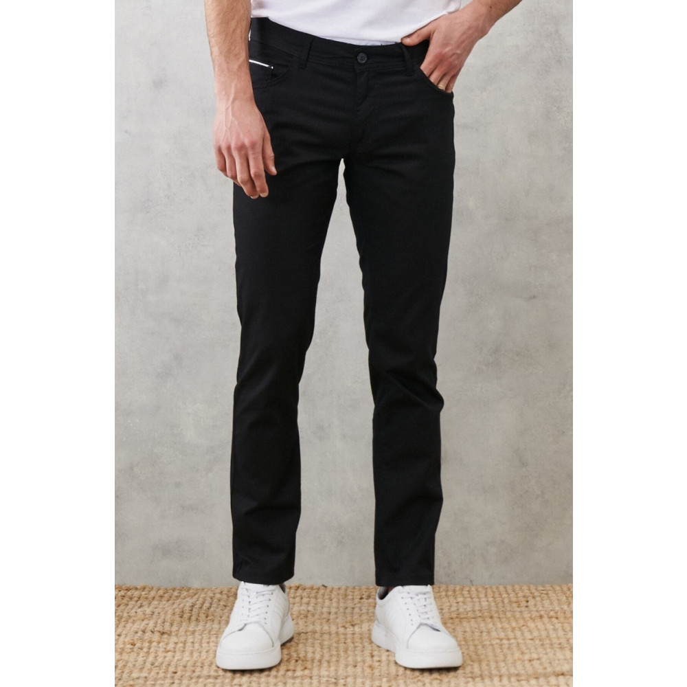 AC&Co / Altınyıldız Classics Erkek Siyah Slim Fit Dar Kesim 5 Cep Esnek Chino Pantolon 50 Beden Kadın Pantolon Fiyatı