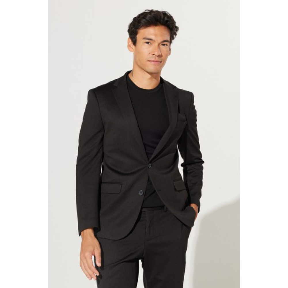 AC&Co / Altınyıldız Classics Erkek Siyah Slim Fit Dar Kesim Mono Yaka Takım Elbise Erkek Takım Elbise Fiyatı