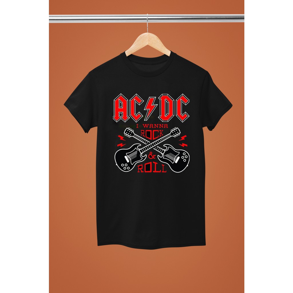 Ac/dc Baskılı Pamuklu Kısa Kollu Regular Kalıp Rock Tshırt Diğer Fiyatı