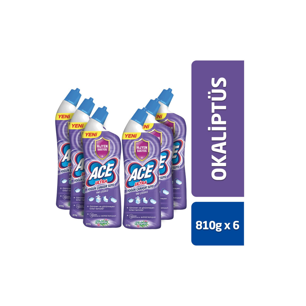 ACE Ultra Yoğun Kıvamlı Çamaşır Suyu Okaliptus 810g X6 Ağız ve Diş Sağlığı Fiyatı