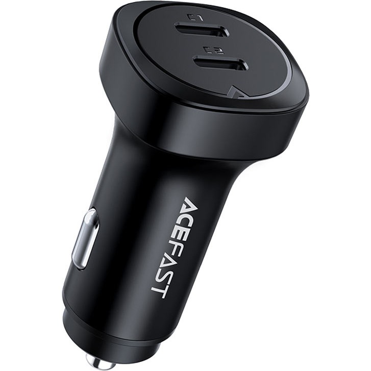 Acefast 72W 2X USB-C 2 Port Hızlı Araç Şarj Aleti Araç Güç Adaptörü iPhone & Android & iPad & MacBook Type-C - B2 (Acefast Türkiye Garantili) - Siyah Bilgisayar Çevirici ve Adaptörü Fiyatı