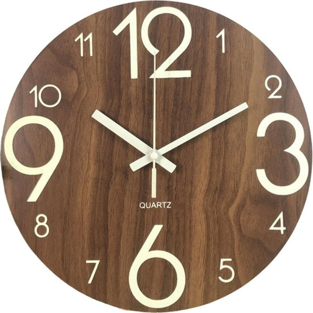 Acelit Modern Ahşap Aydınlık Duvar Saati 12 '' Sessiz Saatler Ev Dekoru Büyük Rakamlar (Yurt Dışından) - Turuncu Dekoratif Saat Fiyatı
