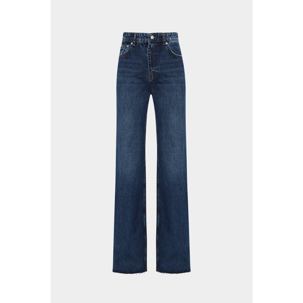 Açelya Okcu High Waist Wide Leg Kar Yıkama Geniş Paça Dikişsiz Jean Bayan Jeans / Kot Pantolon Fiyatı