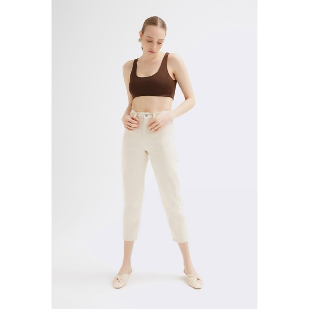 Açelya Okcu Yüksek Bel Mom Jean Bayan Jeans / Kot Pantolon Fiyatı