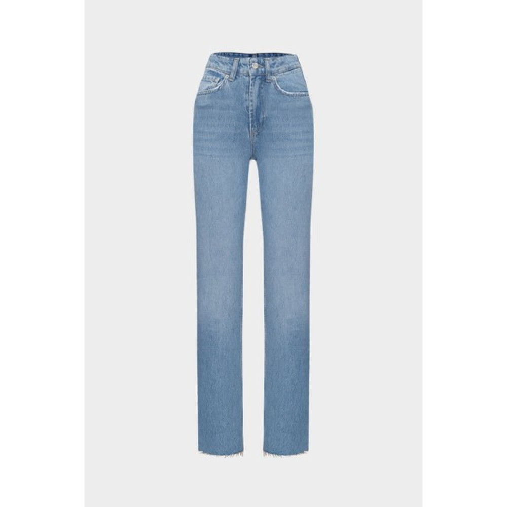 AÇELYAOKCU High Waist Straight Leg Düz Paça Dikişsiz Jean Bayan Jeans / Kot Pantolon Fiyatı